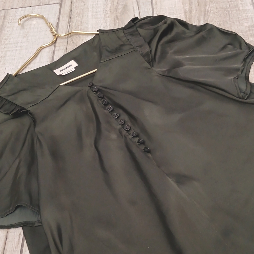 ZADIG & VOLTAIRE..TWITY SATINY BLOUSE..